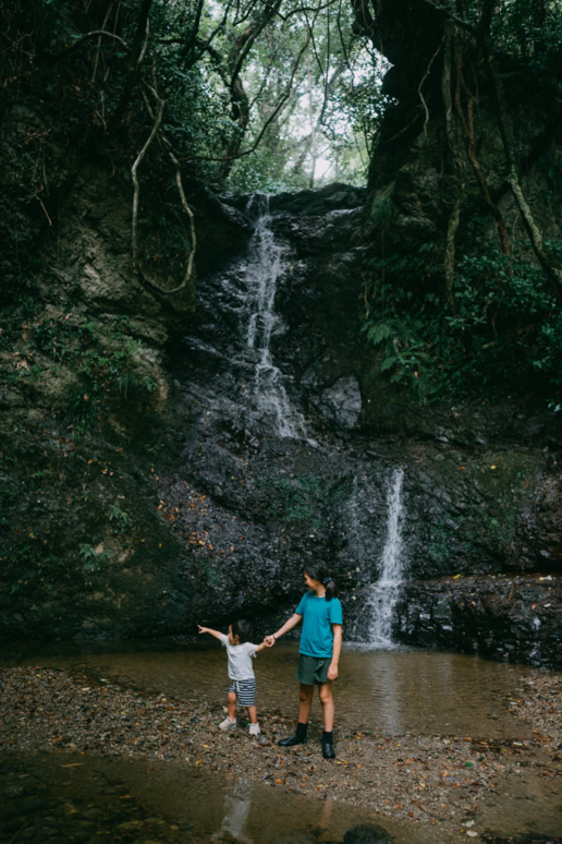 Hiking in forest with waterfall, Chiba, Japan