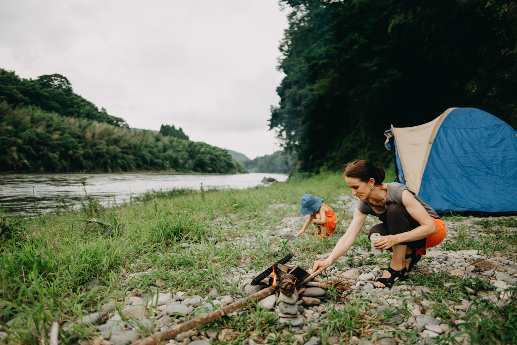 Wild camping from Tokyo - Nakagawa River