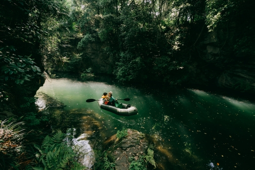Tokyo day trip kayaking in jungle stream of Saitama