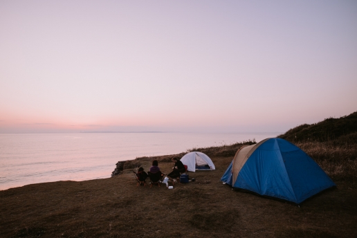 Wild camping by Tokyo Bay, Chiba