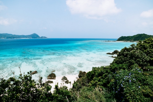 Beautiful Japanese coastline with tropical water, Amami Oshima Island, Kagoshima