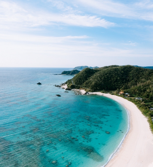 Idyllic subtropical beach, Amami Oshima Island, Kagoshima, Japan