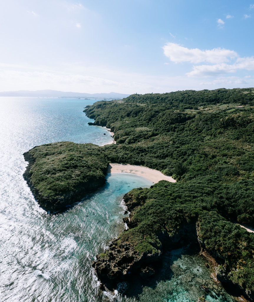 Secluded tropical beach, Okinawa Main Island, Japan