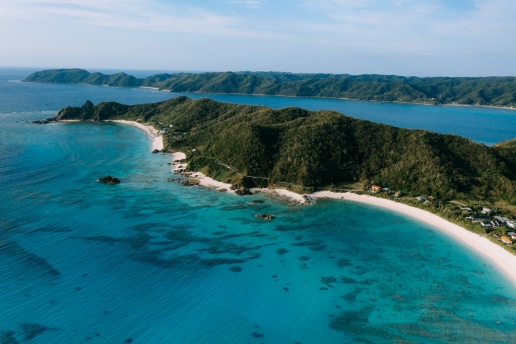 Drone's eye view of Amami Oshima Island, Kagoshima, Japan