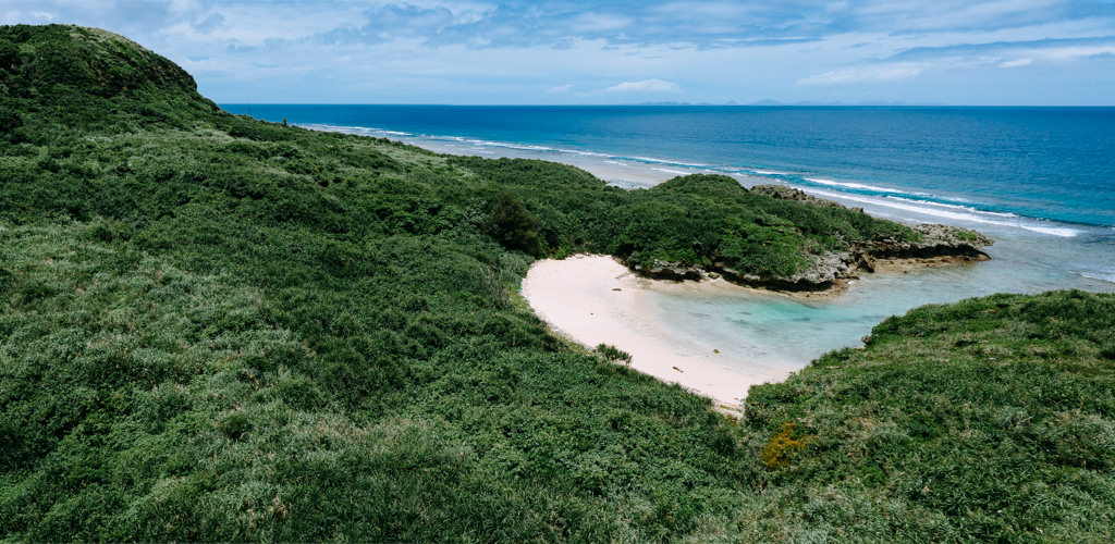 Secluded tropical beach, Kouri Island, Okinawa, Japan