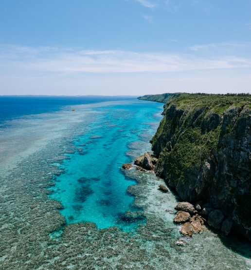 Tropical coastline, Irabu Island of Miyako Islands, Okinawa, Japan