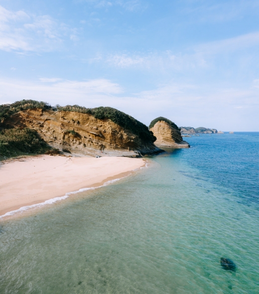 One of many secluded beaches on Tanegashima Island, Kagoshima, Japan