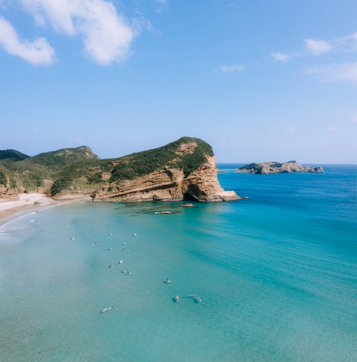 Clear blue subtropical water of Tanegashima Island, Kagoshima, Japan