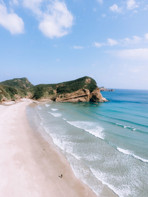 Famous surf beach of Tanegashima Island, Kagoshima, Japan