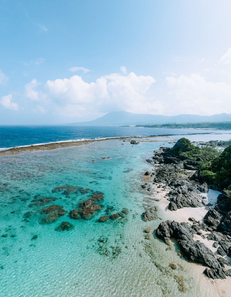 Coral reef lagoon on Tokunoshima of Amami Islands, Kagoshima, Japan