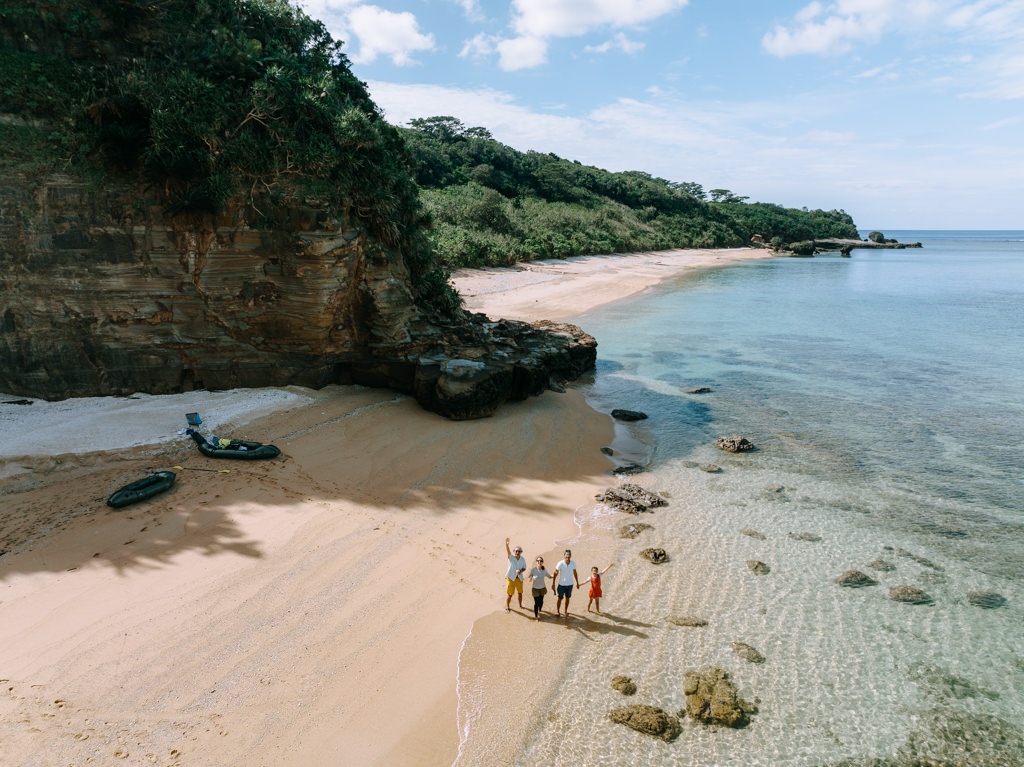 Exploring deserted beaches by packraft on Iriomote Island, Okinawa, Japan