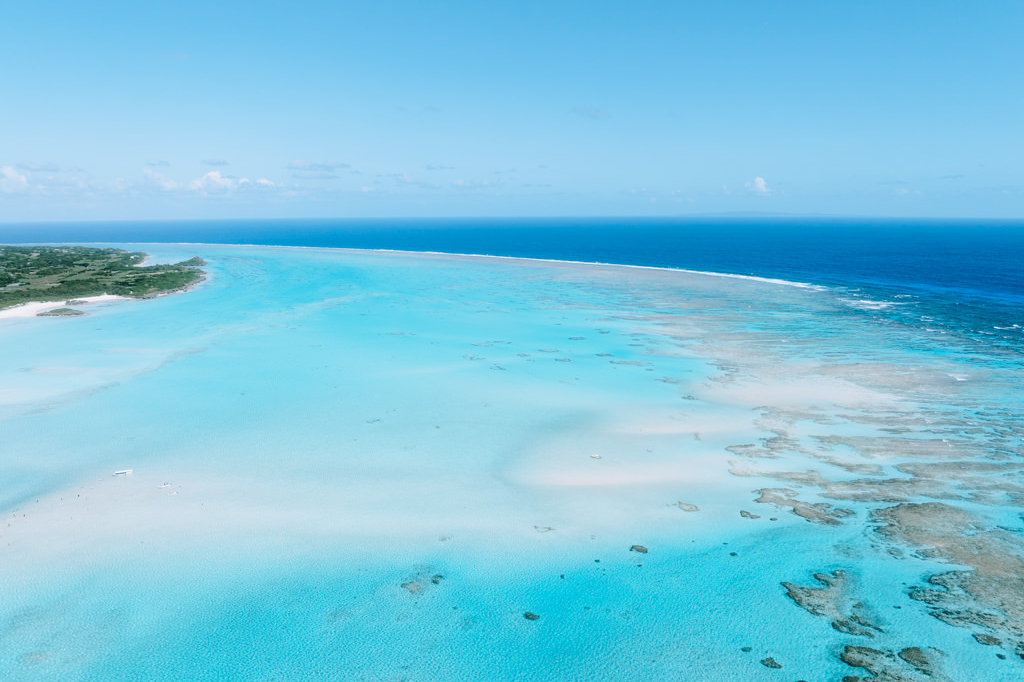 Yurigahama sandbanks in lagoon of Yoron Island, Kagoshima, Japan