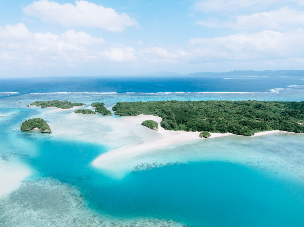 Coral sandbank in tropical Japan, Ishigaki Island of Yaeyama Islands, Okinawa