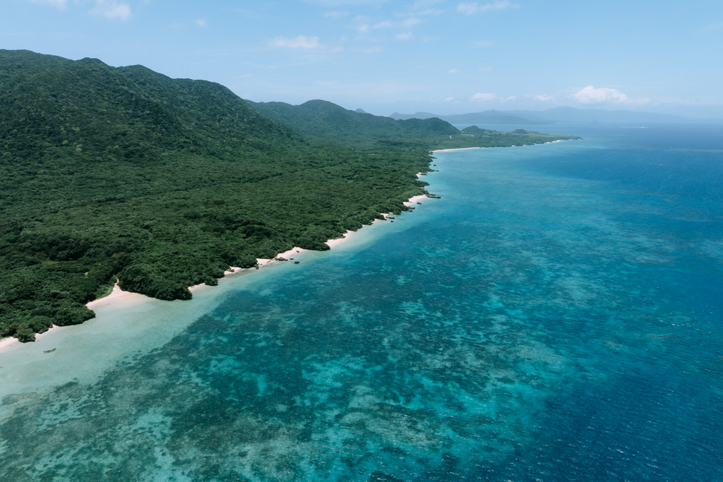 Secluded beaches with jungle mountains, Ishigaki Island, Okinawa, Japan