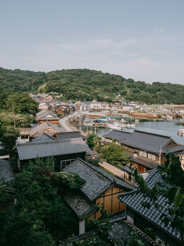 Manabeshima main village and port, Okayama, Japan
