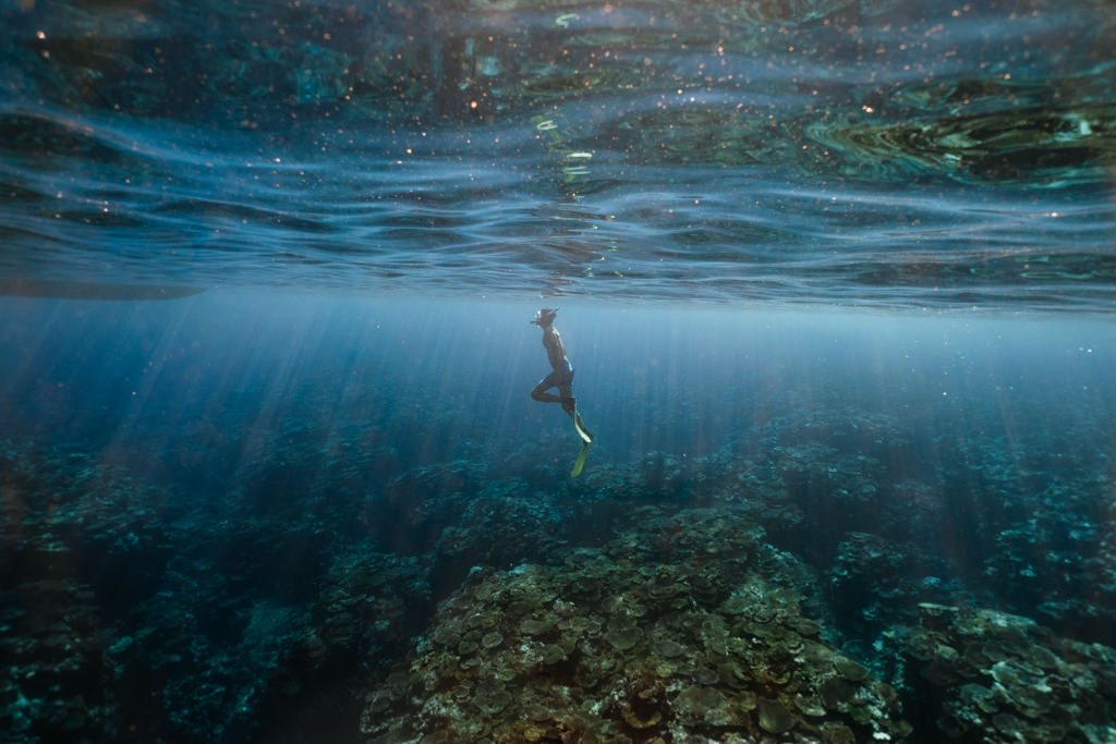 Snorkeling in warm 27C/86F water in November, Iriomote Island of Yaeyama Islands, Okinawa, Japan