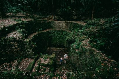 Ancient well in limestone cave, Miyako Island, Okinawa, Japan