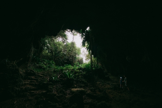One of many limestone caves on Miyako Island, Japan