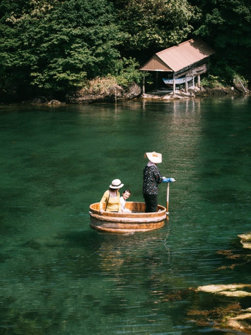 Traditional Tarai-bune (tub boat), Sado Island, Niigata, Japan