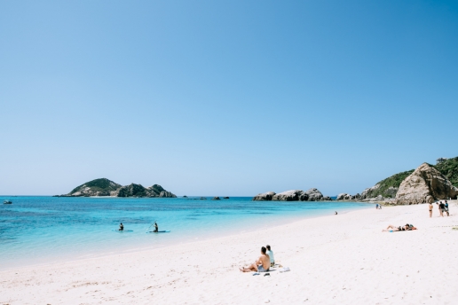 Aharen Beach in March, Tokashiki Island, Okinawa, Japan