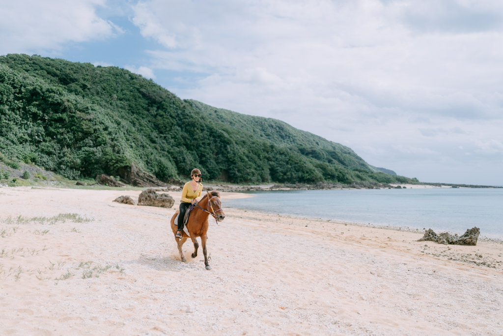 Horse riding on Yonaguni Island, Okinawa, Japan