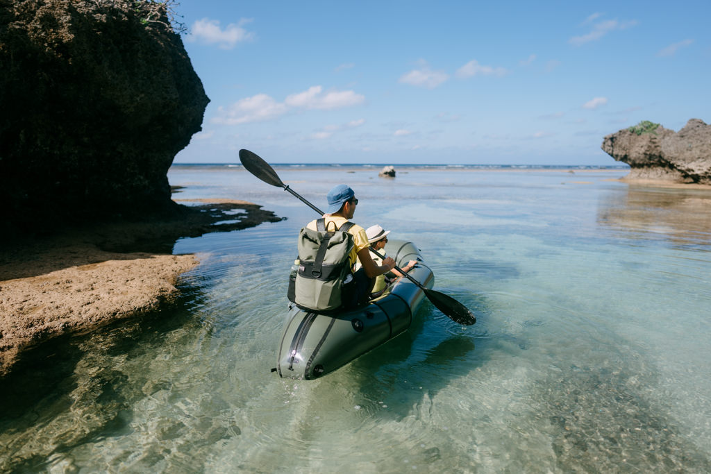 Lagoon packrafting, Iriomote Island, Okinawa, Japan