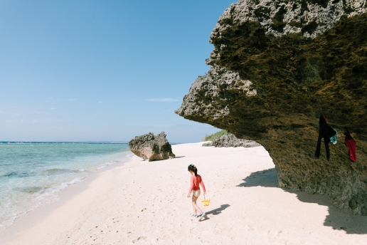 Okinawa winter beach, Sesoko Island, Japan