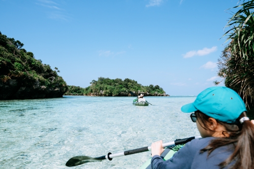 Kayaking in Japan's tropical lagoon, Ishigaki, Yaeyama Islands