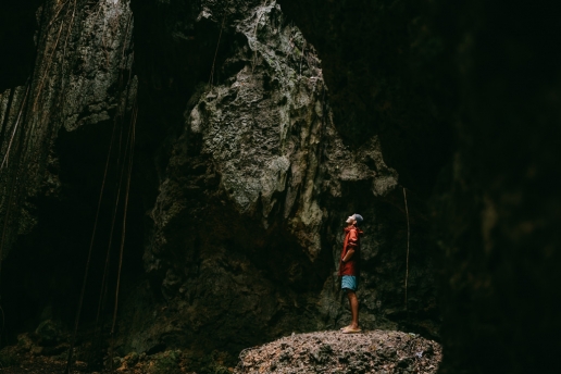 Limestone cave, Irabu Island of the Miyako Islands, Okinawa, Japan