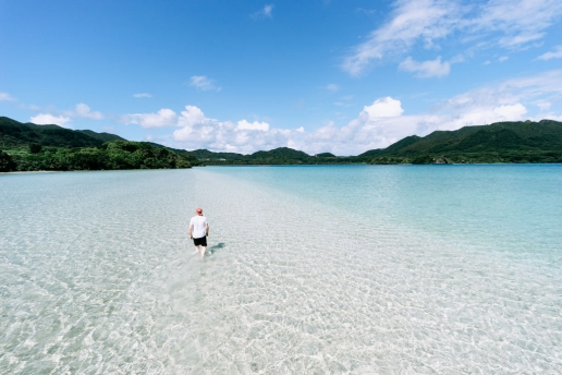 One of many deserted tropical beaches of Ishigaki Island, Okinawa, Japan