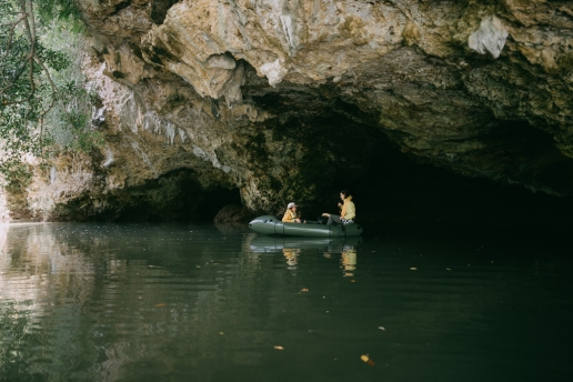 River kayaking with cave, Ishigaki Island, Okinawa, Japan