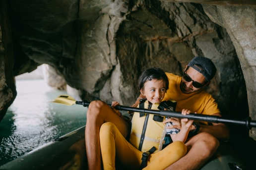 Cave kayaking, Tanegashima Island, Kagoshima, Japan