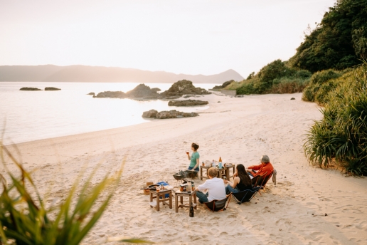Beach BBQ on Amami Oshima Island, Kagoshima, Japan
