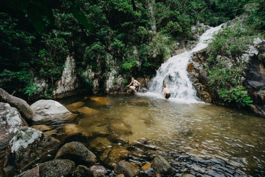 Jungle waterfall on Ishigaki Island, Okinawa, Japan