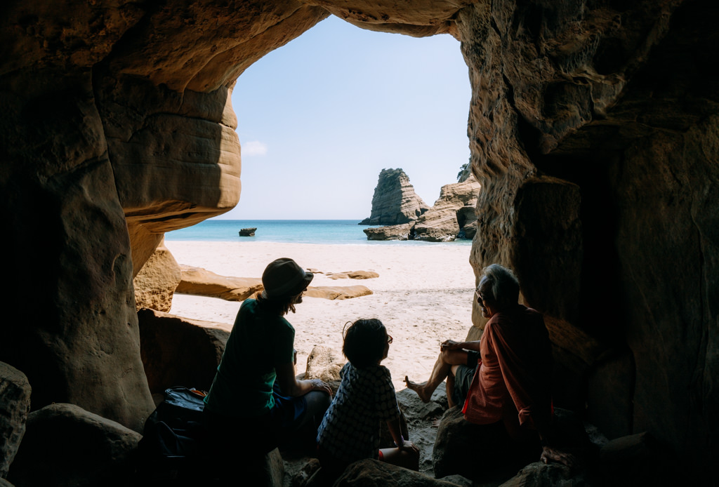 One of many beach caves on Tanegashima Island, Kagoshima, Japan