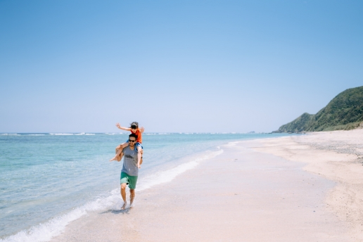 Secluded idyllic beach, Amami Oshima Island, Kagoshima, Japan