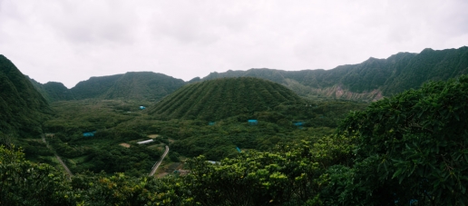 Double caldera island of Tokyo, Aogashima of Izu Islands, Japan