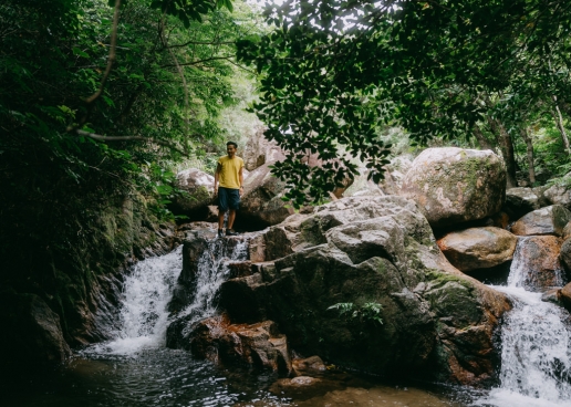 Jungle stream trekking, Ishigaki Island, Japan