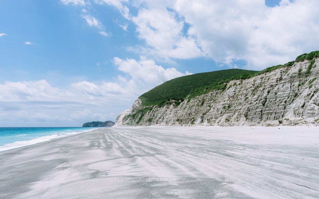 Beautiful beach of Tokyo's Surf Island, Niijima of Izu Seven Islands