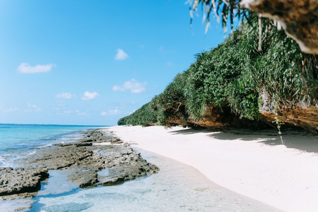 Pristine beach of Ie Island (Iejima), Okinawa, Japan