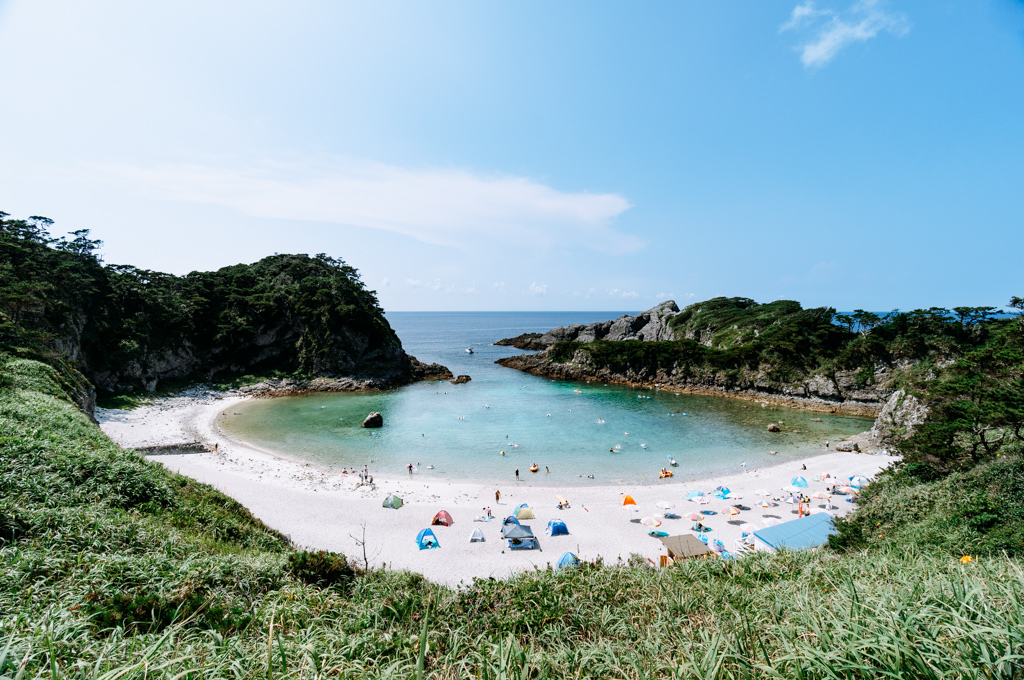 Beautiful beach of Shikine-jima Island, Tokyo