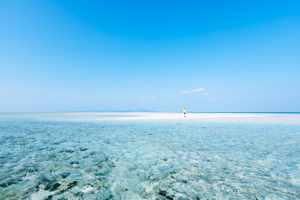 Tropical island paradise of southern Japan, Kondoi Beach, Taketomi Island, Okinawa