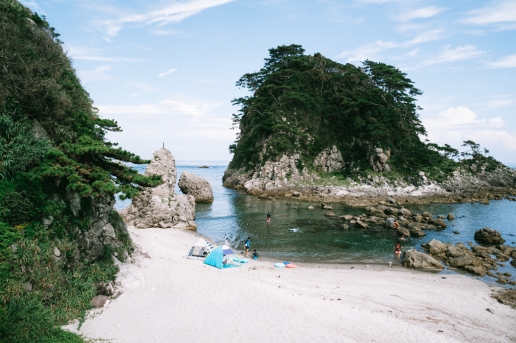 Beautiful coastline of Shikine-jima of Ize Seven Islands, Tokyo