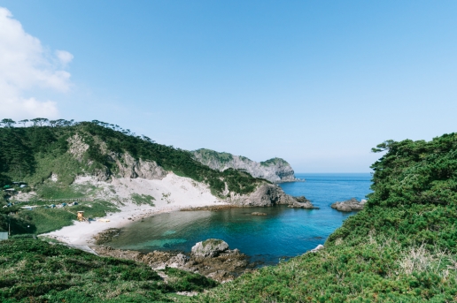 Beautiful coastline of Tokyo island, Shikine-jima