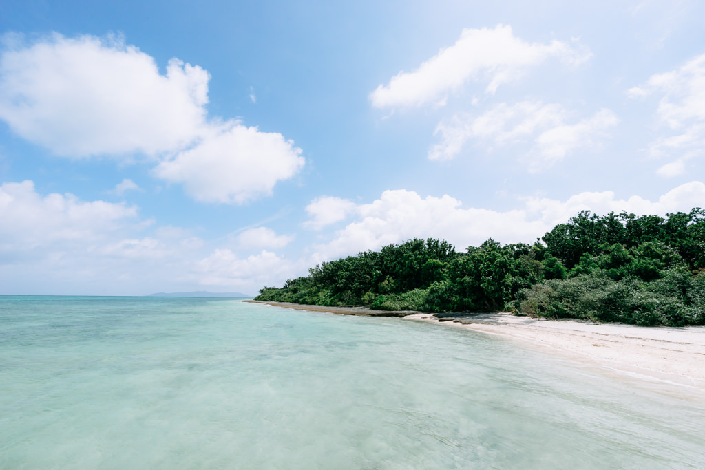 Calm tropical waters of Taketomi Island, Okinawa, Japan