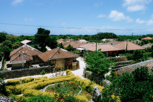 Traditional village of southern Japan, Taketomi Island, Okinawa