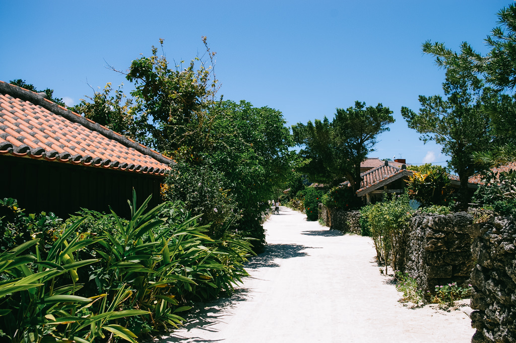 Ancient southern Japanese village on Taketomi Island of the Yaeyama Islands, Okinawa