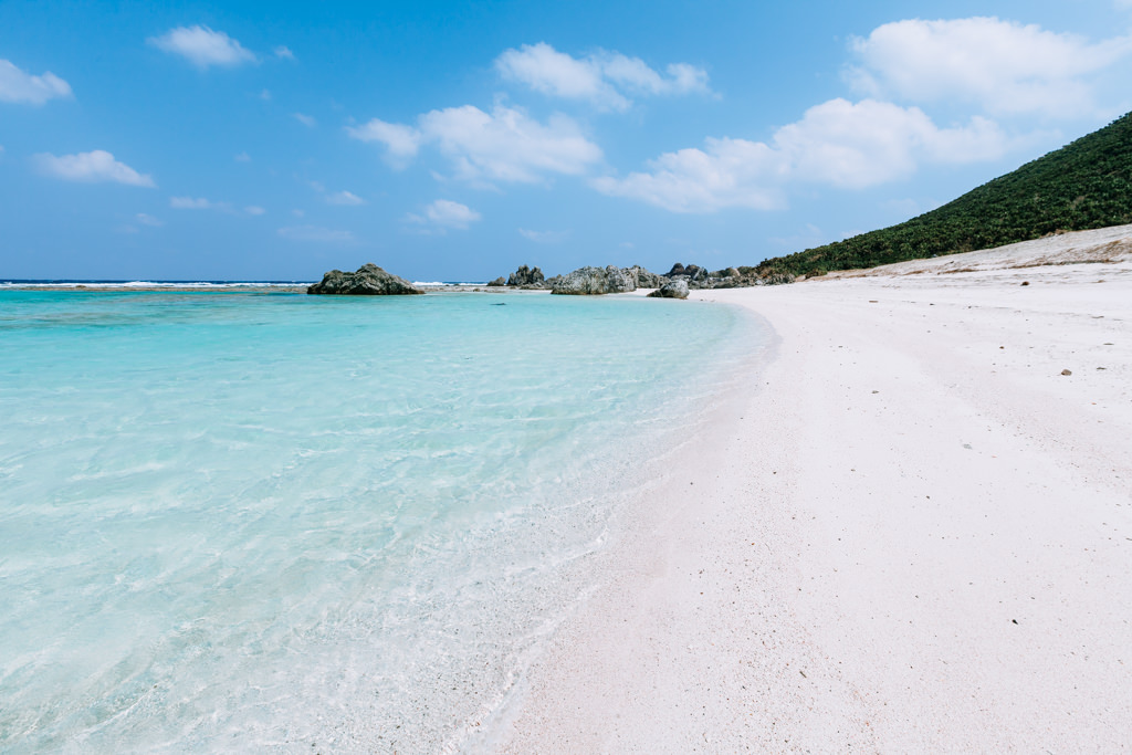 Clear tropical water beach of Iheya Island, Okinawa, Japan
