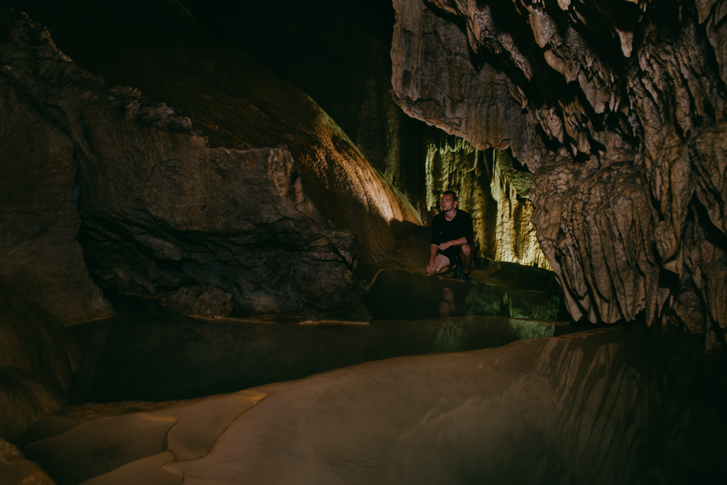 Boraga limestone cave adventure, Miyako-jima Island, Okinawa, Japan