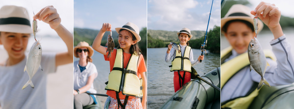 Ishigaki family fishing with kids